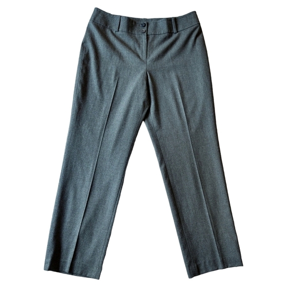 Talbots Wool Gray Straight Leg Lined Dress Pants Italian Fabric Career - Picture 1 of 8